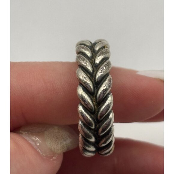 James Avery Sterling Silver Braided Band Ring Size 11.75 - Picture 3 of 6